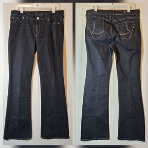 Kut From The Kloth Womens Jeans Size 10 Faded Black Bootcut Flare Embellished